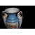Coppia di piccoli vasi francesi in porcellana Vecchia Parigi del 1800 Azzurri
