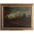 Antico quadro italiano del 1700 olio su tela raffigurante paesaggio