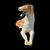 Figura di cane levriero in porcellana.Manifattura Royal Dux.Repubblica Ceca.