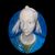 Formella ovale in maiolica con viso di fanciulla in rilievo,copia di un esemplare di Andrea della Robbia.Manifattura Cantagalli,Firenze.