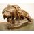 Antica scultura in terracotta di Thomas François Cartier Lion en furie "Leone"