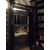  lib116 - libreria/farmacia in noce, epoca '800, metri lineari l 3,90 x h 2,65 