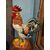 Grande e importante scultura in ceramica raffigurante Gallo , Zaccagnini