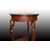 Tavolino Impero del 1800 in legno di mogano con piano circolare in marmo nero
