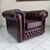 Chesterfield club armchair red bordeaux antiqued new English original     