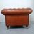 Poltrona inglese chesterfield Allingham vintage in cuoio tabacco