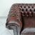 Chesterfield club three seater sofa in original English in new antiqued dark brown leather     