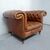 English Chesterfield Allingham vintage armchair in tobacco leather     