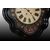 Orologio pensile francese del 1800 laccato nero e con intarsio cloisonne