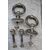 Pair of complete bronze door knockers     