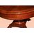 Tavolo circolare fisso con cassetti Stile Biedermeier Nord Europa del 1800 in mogano con intarsio