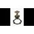 Importante battiporta in ferro forgiato a forma di cervo che tiene un anello formato da 2 lucertole XVIII secolo