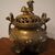 Antico piccolo vaso brucia essenze in ottone Francese del 1800