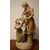 Antica grande scultura in porcellana Royal Dux Bohemia del 1800 raffigurante famiglia tradizionale