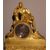 Orologio francese stile Impero del 1800 in bronzo dorato "Pensatore"