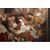 Olio su tela di inizio 1700 Raffigurante Adorazione del Bambin Gesù con Pastori e Donne Scuola Fiamminga