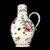 Grande vaso con ansa,decorato alla rosa con uccellino.Manifattura Casali e Callegari.Pesaro.
