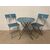 Set Giardino  Vintage “Lui e Lei “ anni 50 . n. 2 sedie e tavolo tondo richiudibili . Diametro 70 