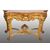 Consolle antica Luigi Filippo Napoletana in legno dorato e intagliato con piano in marmo rosso. Periodo XIX secolo.