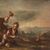 Dipinto italiano paesaggio con bambini del XVIII secolo