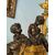 Grande alare da camino in bronzo dorato e brunito, epoca Napoleone III