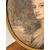 Antico acquerello primi 800 inglese dama in cornice dorata Ovale. Misura 55 X 45