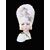 Busto femminile in ceramica con cappello e motivi floreali in rilievo.Essevi di Sandro Vacchetti.Torino
