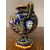 Antico vaso maiolica trilobato Ginori 1860 con festoni . firma blu . Ottimo stato . h 28