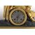 Orologio francese stile Impero del 1800 parigina in bronzo dorato al mercurio Scena di coppia dama con nobiluomo 