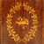 Angoliera inglese intarsiata in legno del XX secolo