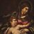 Grande dipinto Madonna con bambino del XVII secolo