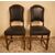 Antiche 4 sedie italiane del 1700 a rocchetto in legno di noce