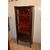 Vetrina ad 1 porta stile Transizione in legno di mogano con applicazioni in bronzo