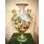 Coppia di vasi in maiolica policroma decorati a paesaggi e personaggi ( stile Castelli).Prese laterali a forma di draghi.Angelo Minghetti.Bologna.