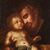 Dipinto italiano religioso, San Giuseppe col bambino del XVIII secolo