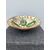 Piatto in ceramica ingobbiato a decoro ‘popolaresco’ con elementi vegetali stilizzati.'Verso' parzialmente invetriato.Calabria.