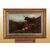Olio su tela inglese del 1800 raffigurante scena di pascolo con buoi