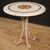 Italian painted iron table with inlaid marble top