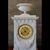 Antico orologio da caminoTrittico in alabastro del XIX secolo Francia