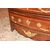 Piccolo cassettone comoncino francese Stile Reggenza con 4 cassetti piano in marmo e bronzi dorati