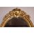 Specchiera francese verticale ovale con cimasa del 1800 stile Luigi XV