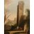 PAN386 - Dipinto "grande porto con velieri e torre", misura cm L 127 x H 140