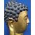 Buddha head in gilded brass - early 20th century     
