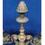 Pair of 2-light candlesticks in gilded bronze with pine cones - Italy 19th century     