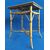 Tavolino rettangolare in legno e bambù - anni '70
