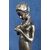 P. Troubetzkoy (1866-1938) Scultura in bronzo "Fanciulla con la treccia" cm 44 h