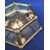 Plafoniera esagonale in ottone e vetro molato - Italia anni '50
