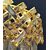Lampadario tondo in metallo dorato e pendenti di cristallo - Ø cm 60 (E)