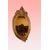 Graziosa specchiera ovale con cimasa francese del 1800 stile Luigi XV