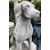 DARS573 - Statua di cane in cemento cm L 25 x H 72 x P 50
